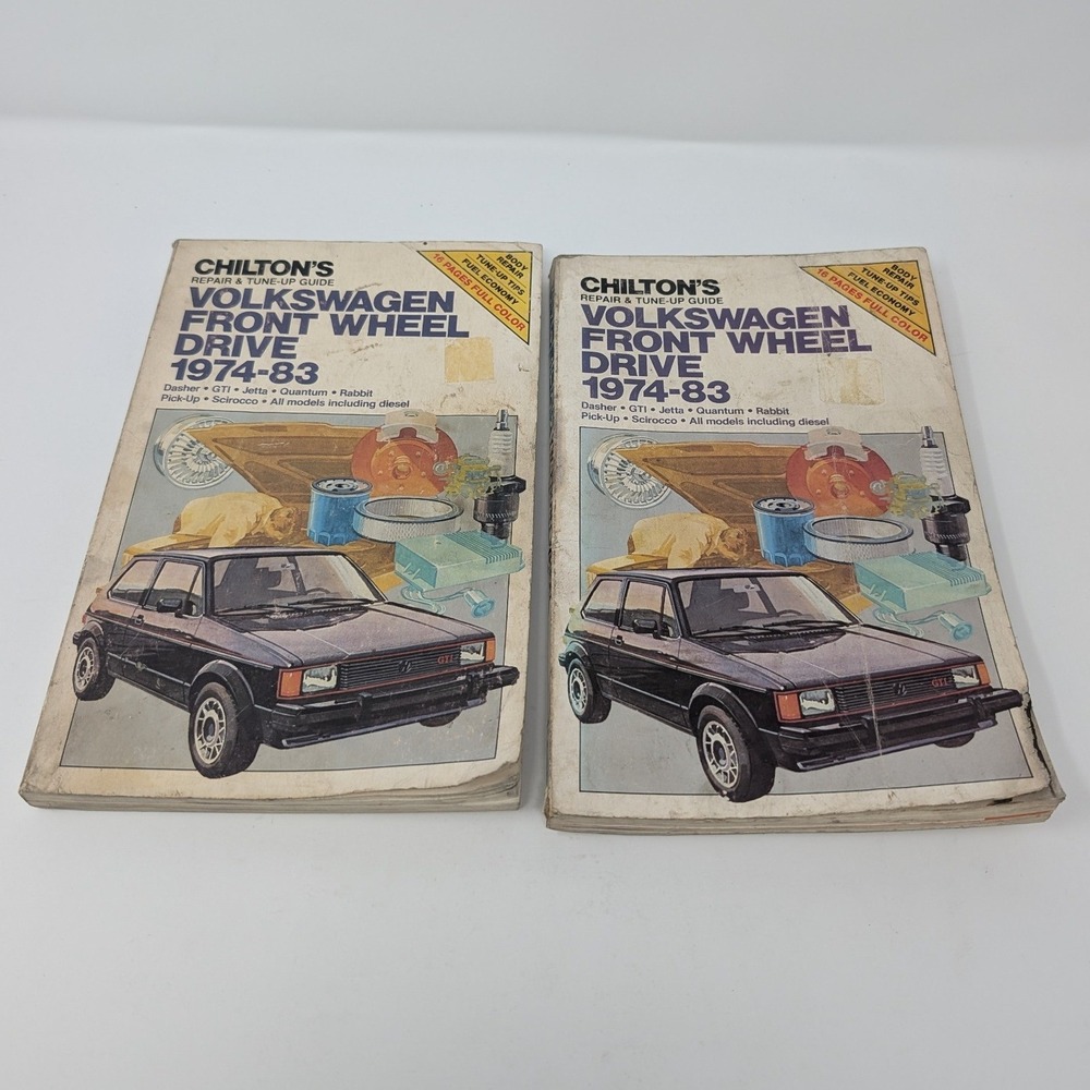 Chilton Volkswagen Front Wheel Drive 1974-83 Repair Manuals Rabbit GTI Jetta 2pk - Picture 3 of 13